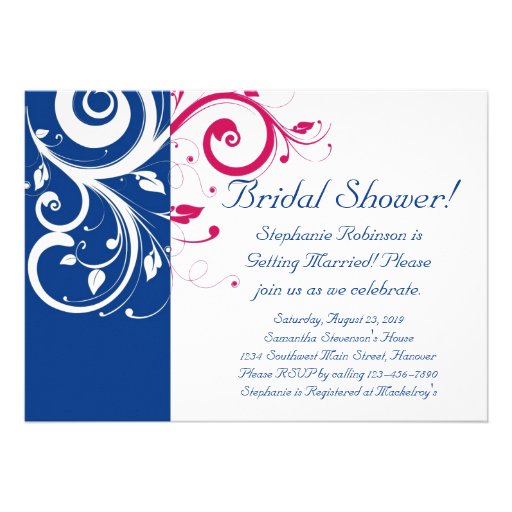 Royal Blue Bridal Shower Invitations 10