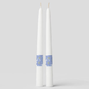 Royal blue funeral memorial taper candle