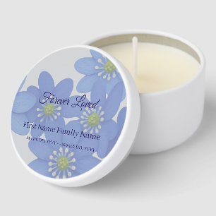 Royal blue funeral mini candle favors