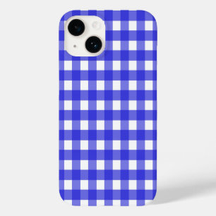 Royal blue gingham Case-Mate iPhone 14 case