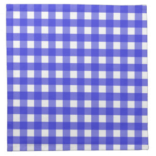 Royal blue gingham cloth napkin