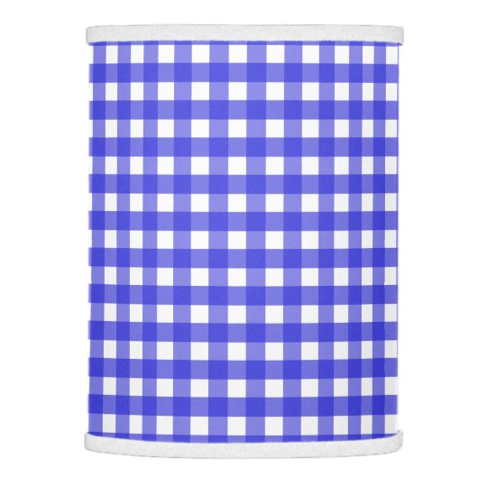 Royal blue gingham lamp shade (Right)