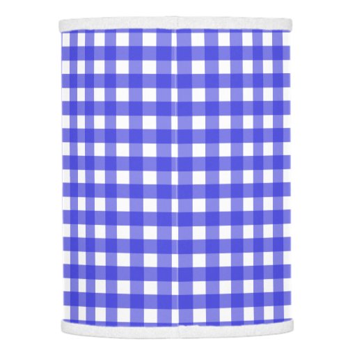 Royal blue gingham lamp shade Zazzle