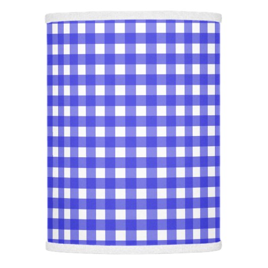 Royal blue gingham lamp shade (Front)