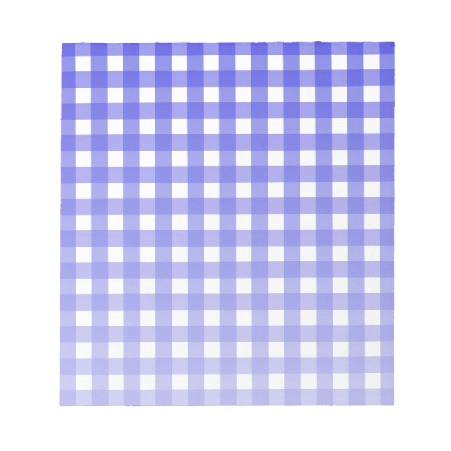 Royal blue gingham notepad (Front)
