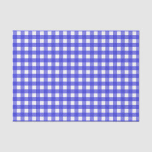 Royal blue gingham tissue paper