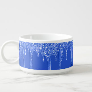 Royal Blue Glitter Drips Bowl