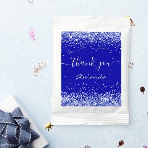 Royal blue glitter dust name thank you margarita drink mix