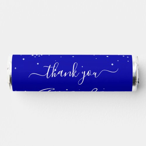 Royal blue glitter name thank you breath savers mints