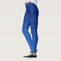 Royal Blue Glitter Navy Galaxy Sparkles Yoga