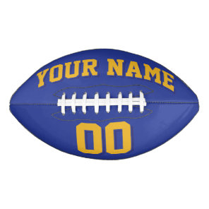 ROYAL BLUE GOLD AND NAVY Custom Football