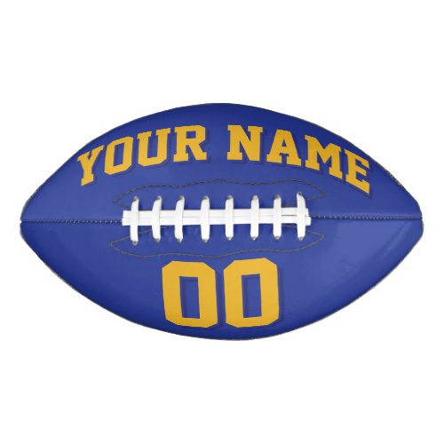 ROYAL BLUE GOLD AND NAVY Custom Football