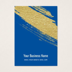 Royal Blue Gold Brush Earring Display Cards