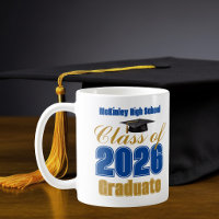 Royal Blue Gold Class of 2026 Graduate Gift