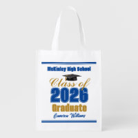 Royal Blue Gold Class of 2026 Graduation Party