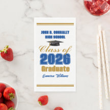 Royal Blue Gold Class of 2026 Graduation Party