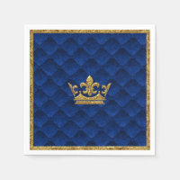 Royal Blue & Gold Crown Elegant Royal Storybook