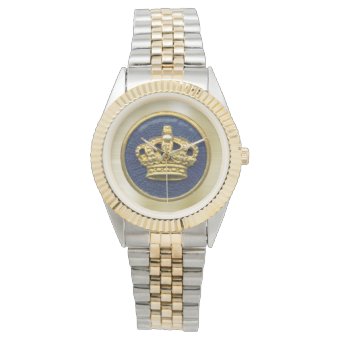 Royal Blue Gold Crown Watch | Zazzle Royal Blue Gold Crown Watch | Zazzle