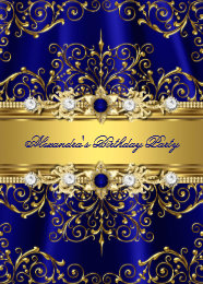 blue and gold birthday party