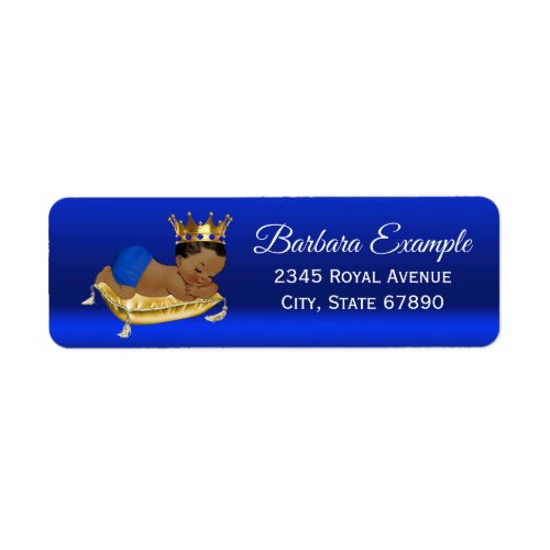 Royal Blue Gold Ethnic Prince Address Labels