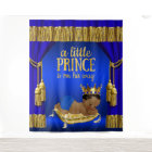 Royal Blue Gold Ethnic Prince Baby Shower Backdrop