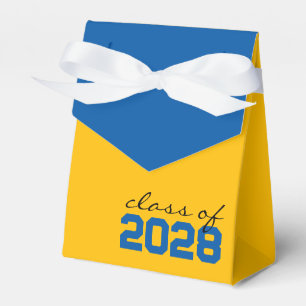 Royal Blue & Gold Graduation Favor Boxes