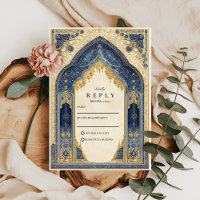Royal Blue Gold Islamic Wedding