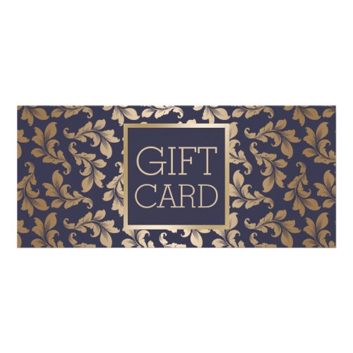 Royal Blue  Gold Modern Salon Gift Certificates