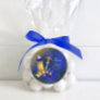Royal Blue Gold Prince Baby Shower Classic Round Sticker