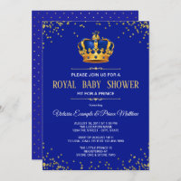 Royal blue prince sales invitations