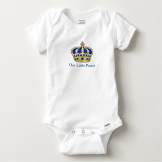 Royal Blue Gold Prince Crown Prince Baby Boy Baby Onesie