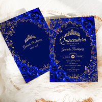Royal Blue Gold Quinceanera
