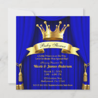 Little Prince Centerpiece Blue and Gold Birthday party table centerpiece  decoration Royal Baby Shower Birthday Gold Blue Gold crown Piece