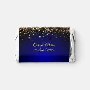 Royal Blue Gold wedding candy Hershey's Miniature Hershey's Miniatures