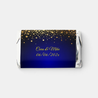 Royal Blue Gold wedding candy  Hershey's Miniature Miniatures