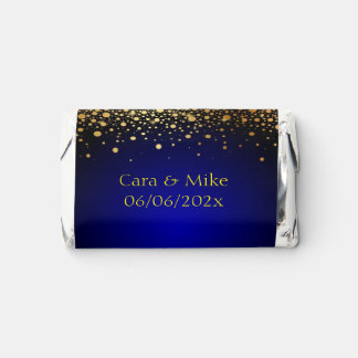 Royal Blue Gold wedding candy Hershey's Miniatures