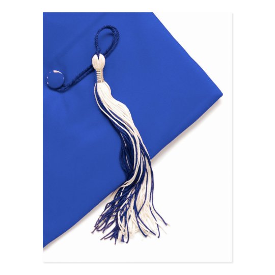 Royal Blue Graduation Cap and Tassel Postcard