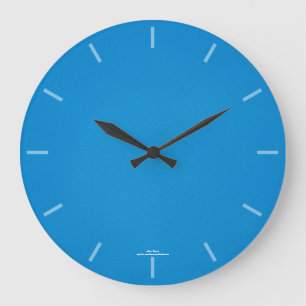 Royal Blue Grainy Texture Modern Large Clock