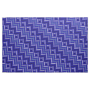 Royal Blue Gray-Blue Silver Navy & White Patterned Fabric