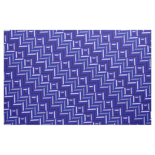Royal Blue Gray-Blue Silver Navy & White Patterned Fabric