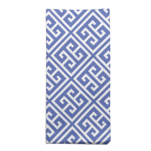 Royal Blue Greek Key Pattern Napkin