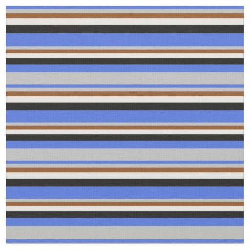 Royal Blue, Grey, Brown, Mint Cream, and Black Fabric