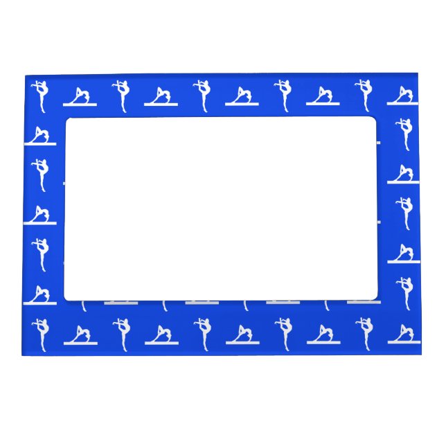 Royal Blue Gymnastics Magnetic Picture Frame (Front)