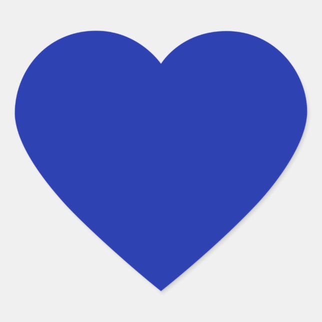 Royal Blue   Heart Sticker (Front)