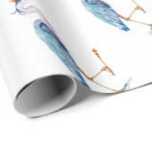 Royal Blue Heron Wrapping Paper (Roll Corner)