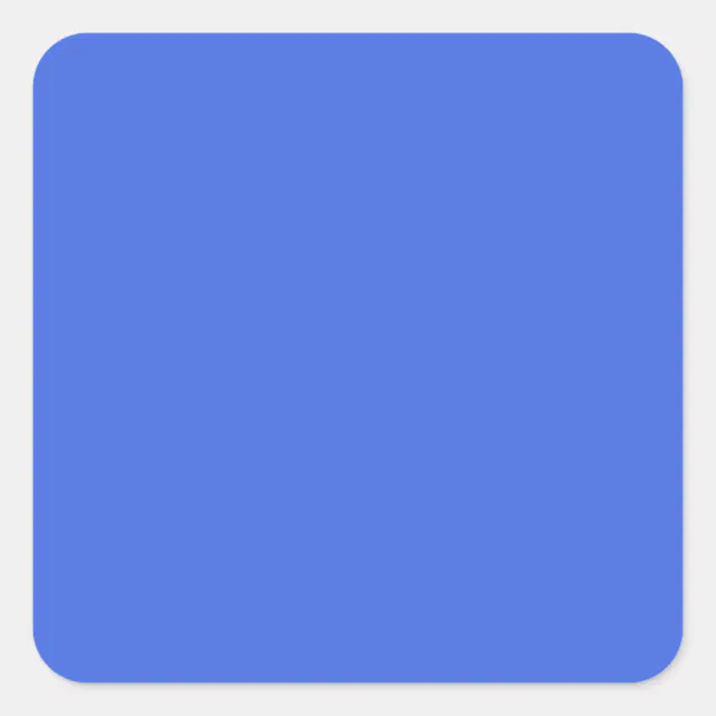 Royal Blue hex code 4169E1 Square Sticker | Zazzle