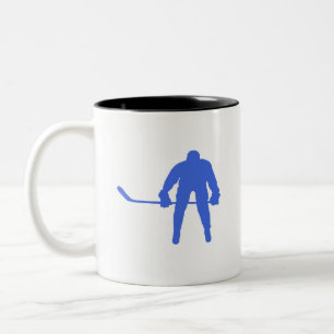 Royal Blue Hockey Two-Tone Coffee Mug