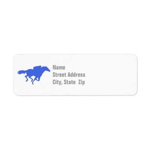 Royal Blue Horse Racing Label