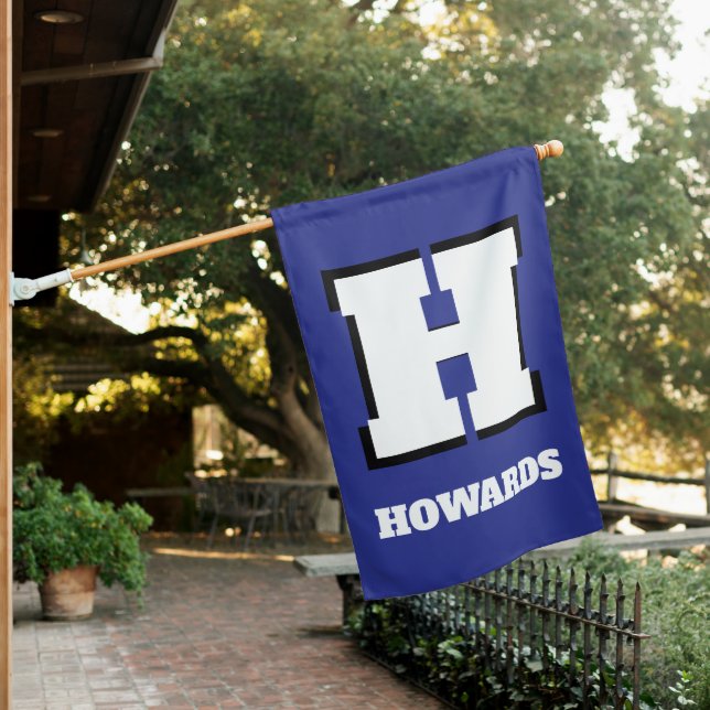 Royal Blue House Flag (In SItu)