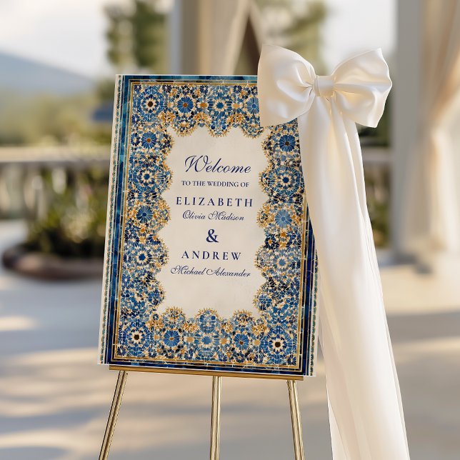 Royal Blue Islamic Wedding Foam Board (Creator Uploaded)